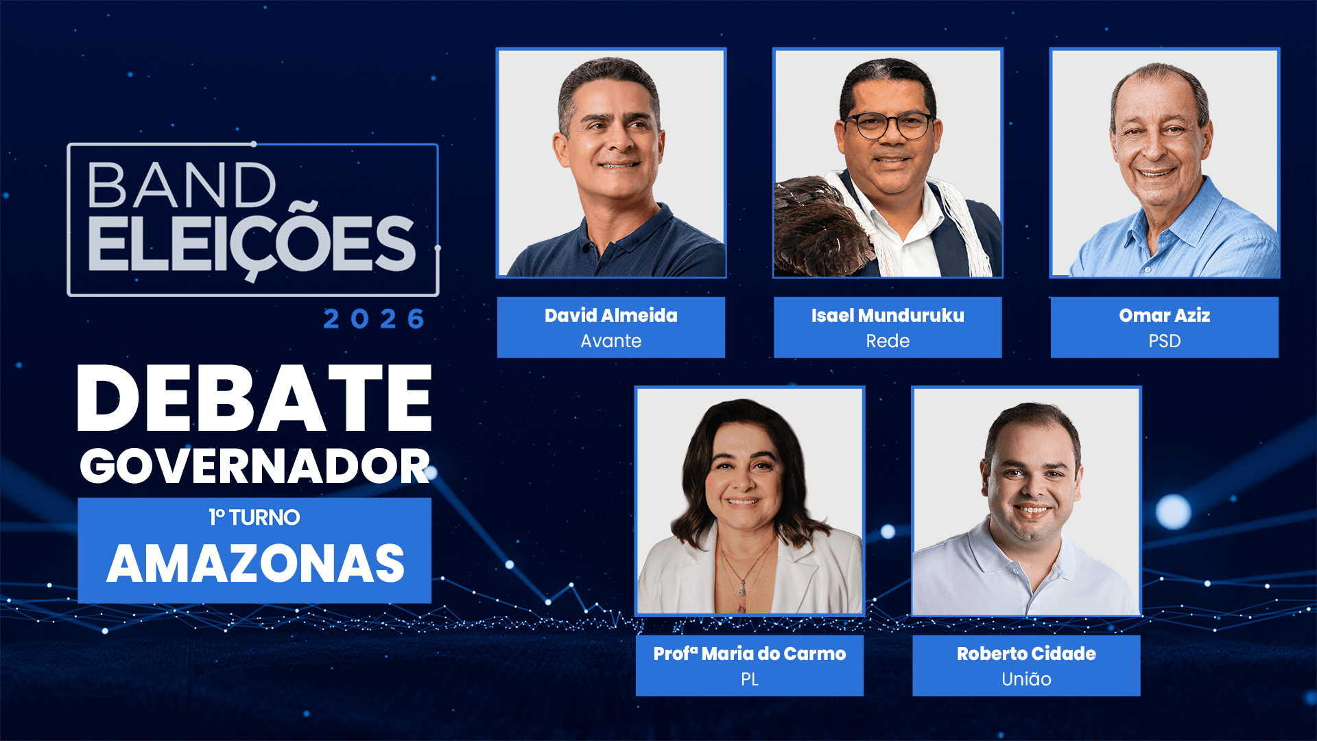 Debate Band AO VIVO reúne candidatos na disputa pelo governo do AM