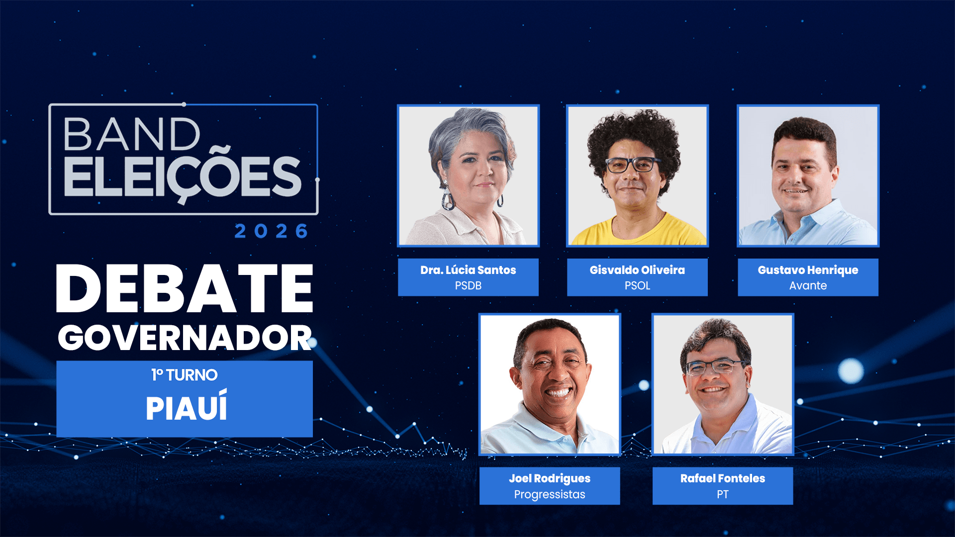 Debate Band AO VIVO reúne candidatos na disputa pelo governo do PI