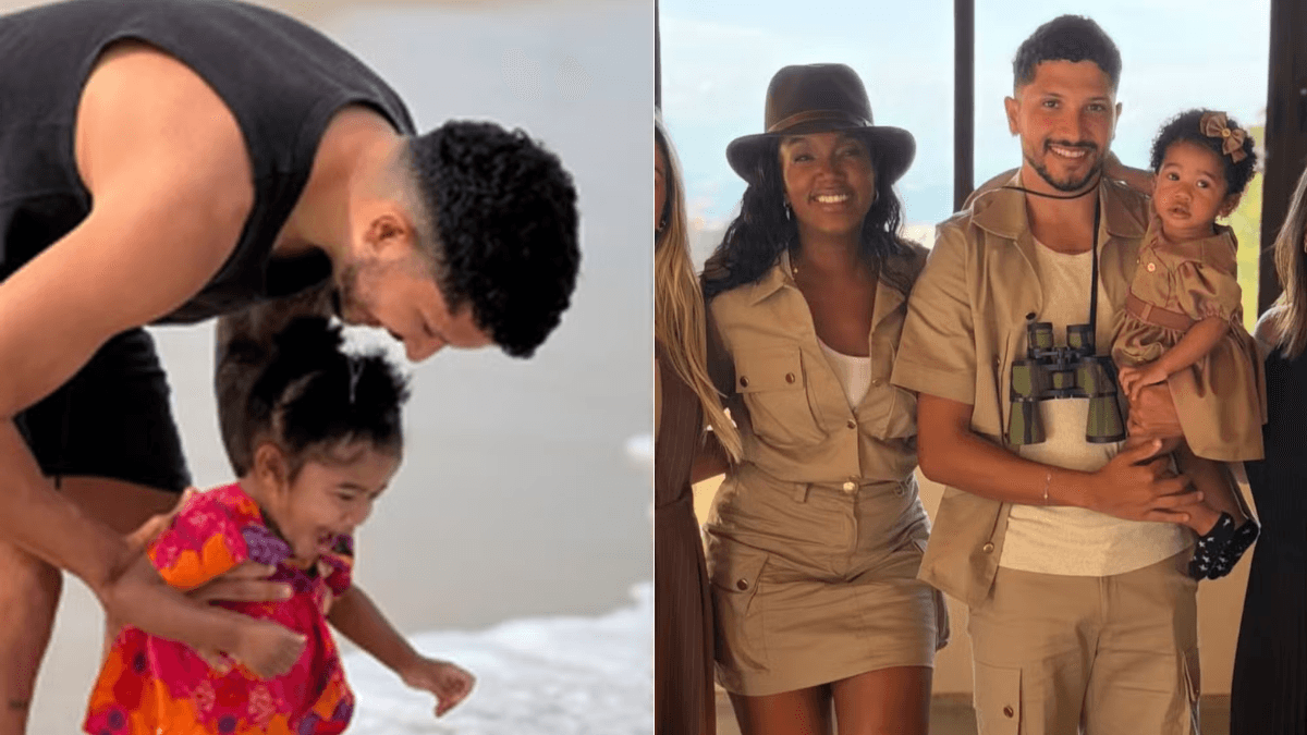 Yuri Lima publica cliques raros com Nala sua filha com a ca | QTU - Notícias
