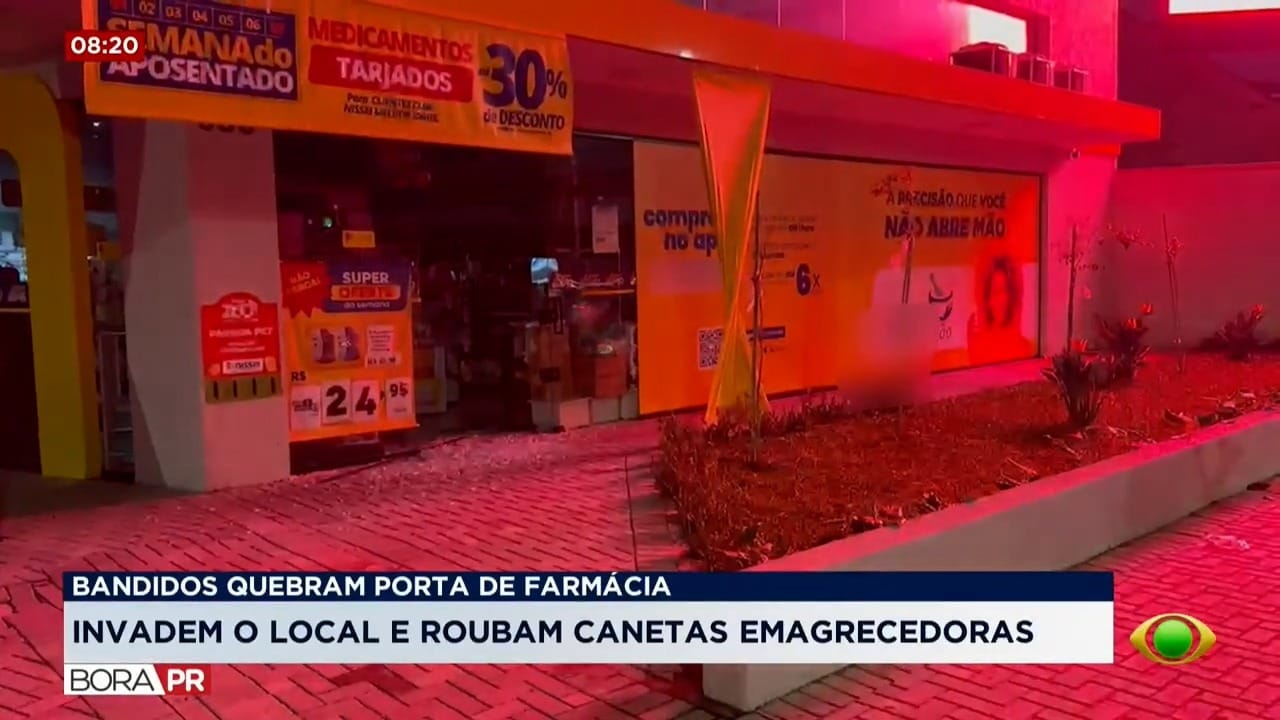 Criminosos furtam canetas emagrecedoras em farmácia do Juvevê, em Curitiba