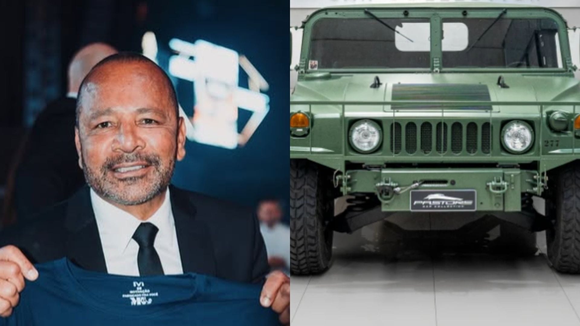 Neymar Pai ganhou carro militar de presente
