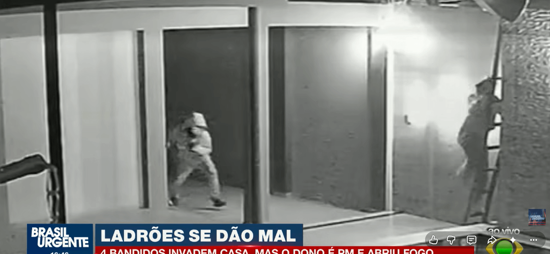 Ladrões invadem casa de policial militar e são recebidos a tiros
