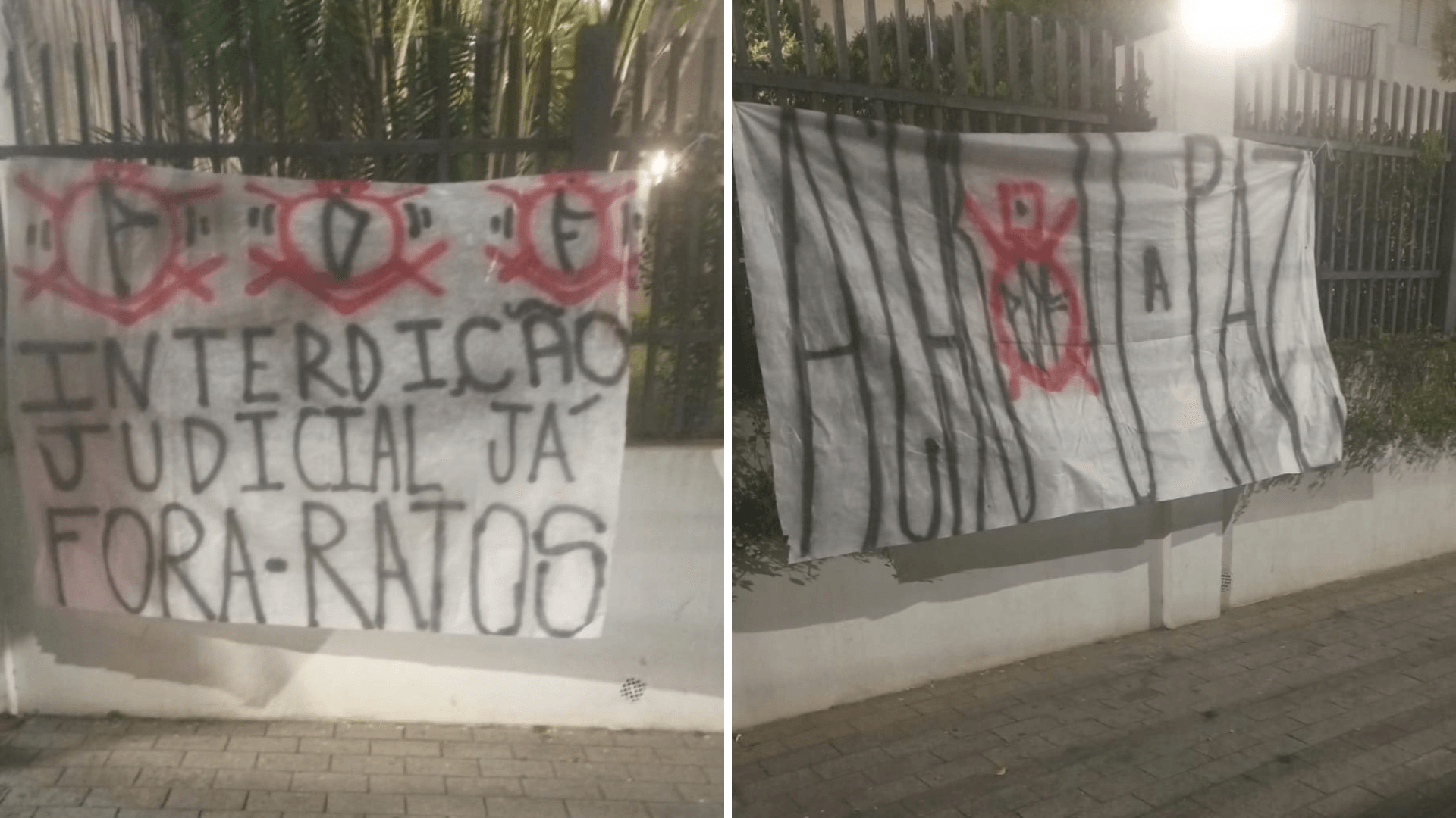 Casa de Stábile tem protesto de torcedores do Corinthians I Foto: Reprodução/Redes Sociais