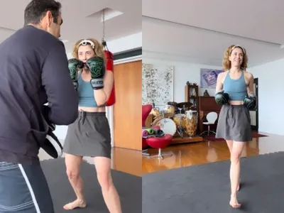 Personal mostra treino de boxe de Fernanda Torres: 'Melhor versão'