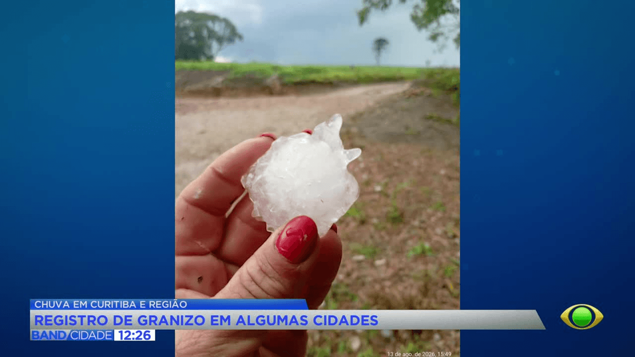 A força da chuva de granizo e tempestades no Paraná nesta sexta-feira