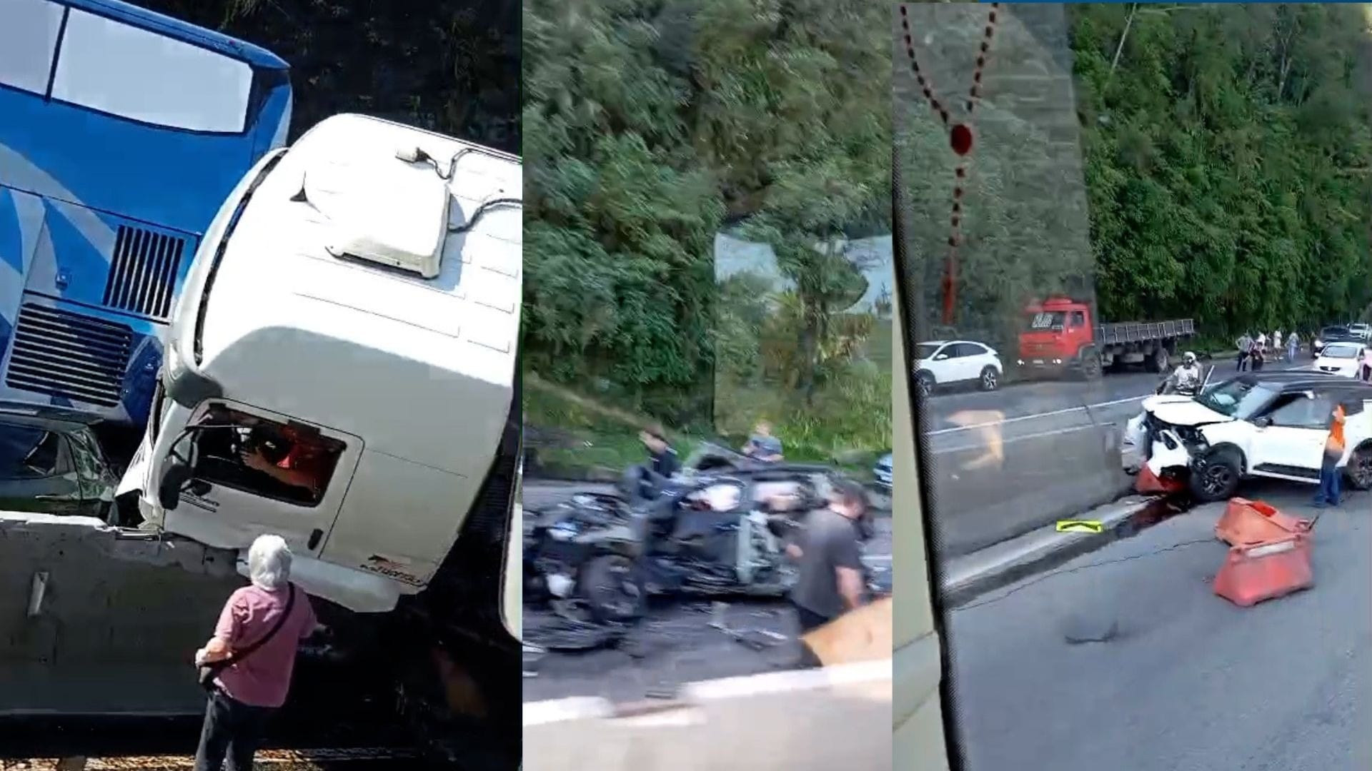 Engavetamento na BR-277 deixa dois mortos em Morretes