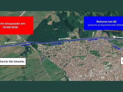 Trevo dos Contornos da Tamoios terá bloqueio parcial em Caraguatatuba