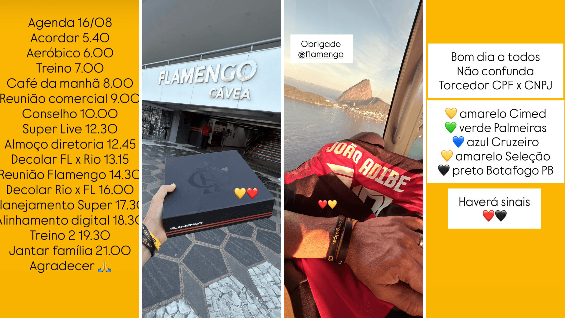 Sequência de stories de João Adibe I Fotos: Reprodução/Instagram
