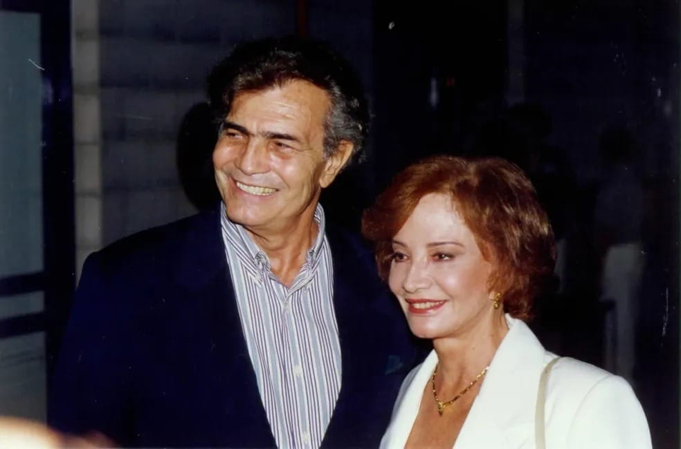 Gl&oacute;ria Menezes e Tarc&iacute;sio Meira em 1998