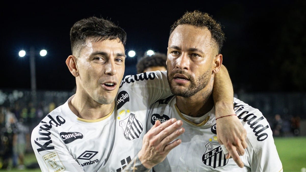 Neymar manda recado a Thiago Mendes, que o ignorou em Vasco x Santos; veja