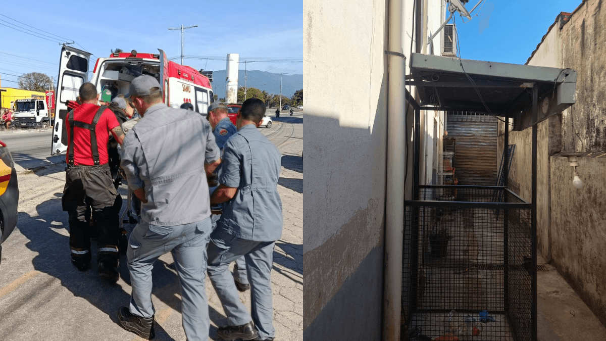 Dois idosos ficam feridos após queda de elevador em Caraguatatuba