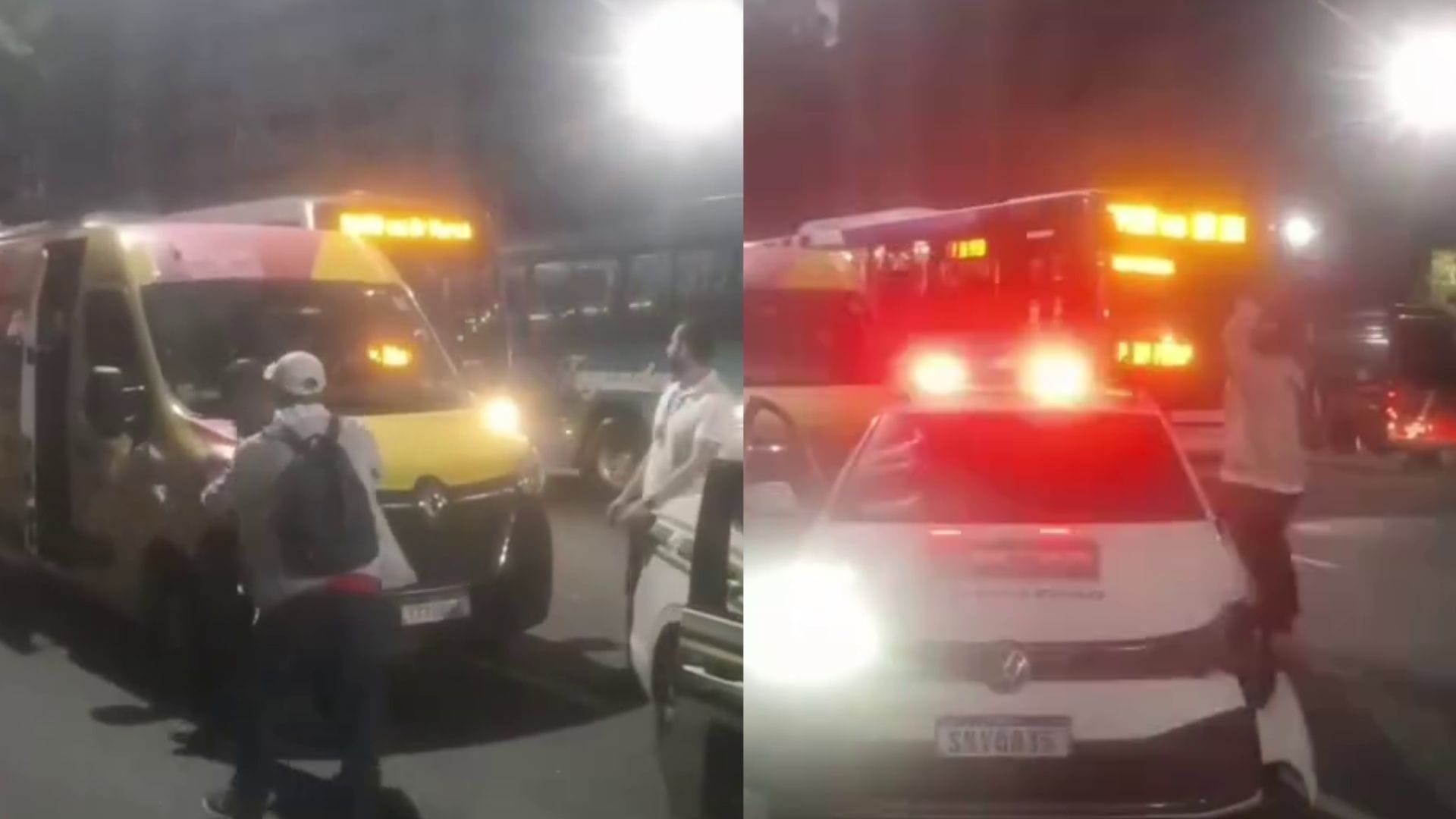 Motorista de van é multado, tenta fugir, bate contra viatura e acaba preso