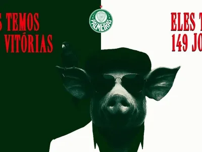 Palmeiras provoca Corinthians após vitória: “Libertadores é pra porcos”