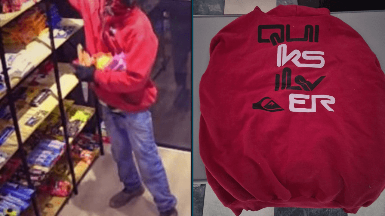 Blusa encontrada na residência do suspeito é a mesma usada no roubo — Divulgação