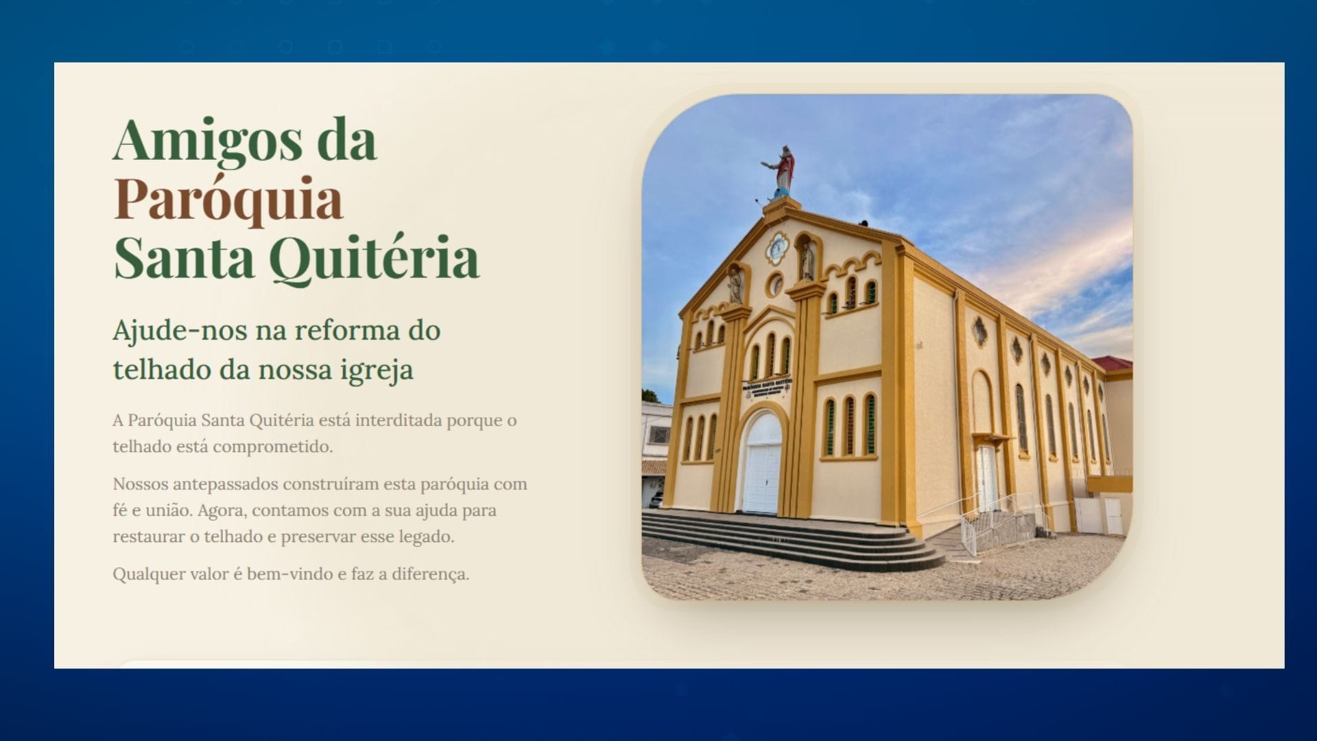Paróquia em Curitiba fecha após desabamento de forro e pede doações - QTU Questões do Universo