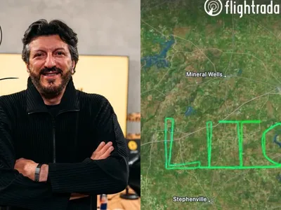 Piloto brasileiro escreve 'Lito' no céu em homenagem a influenciador