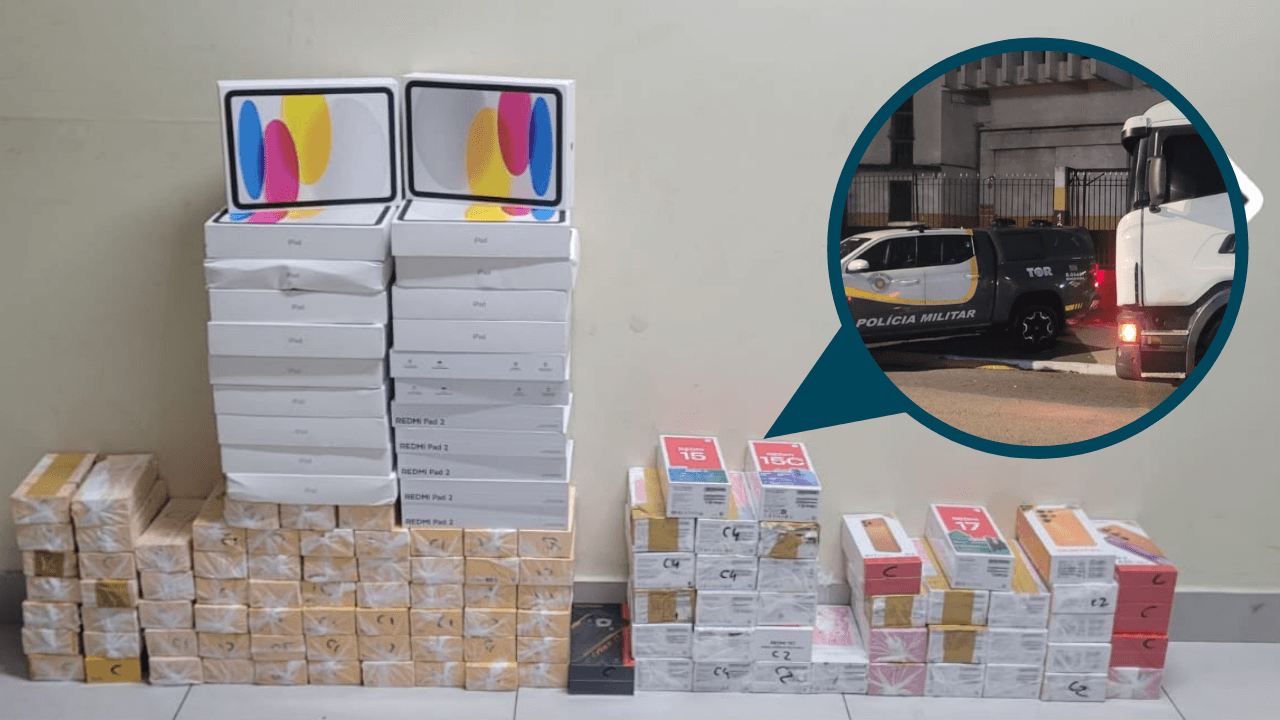 Homem é preso com carga de eletrônicos avaliada em R$ 203 mil
