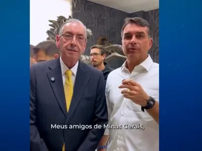 Flávio Bolsonaro grava vídeo de apoio à candidatura de Eduardo Cunha