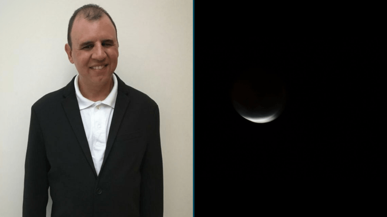 Sorocabano, Teco Barbero registrou o eclipse durante a madrugada — Acervo pessoal/Blog Teco Barbero