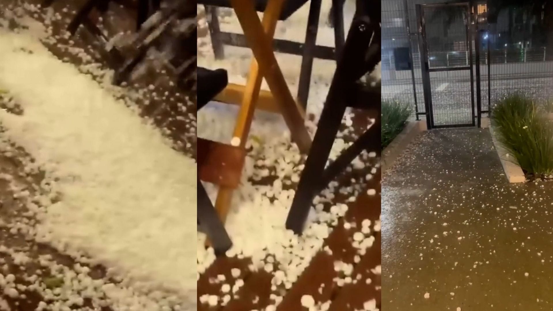 Temporal de granizo atinge Florianópolis e assusta moradores em SC
