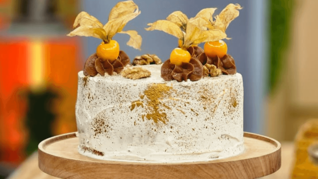 Bolo de doce de leite, nozes e laranja do chef Bruno Hashimoto | Band Receitas