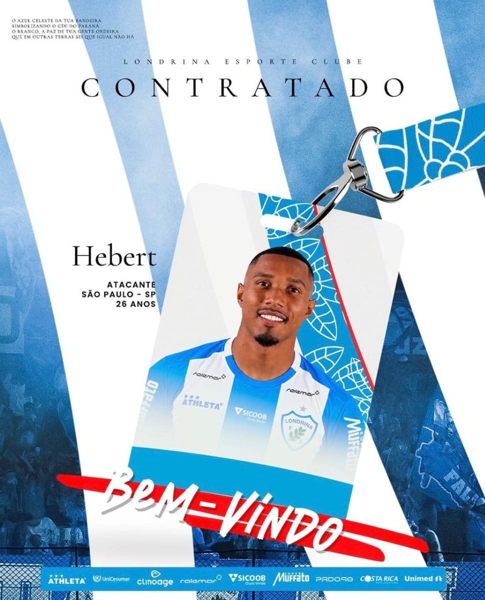 Artilheiro do Bugre na Série C foi foi anunciado pelo LondrinaDivulgação/Londrina EC