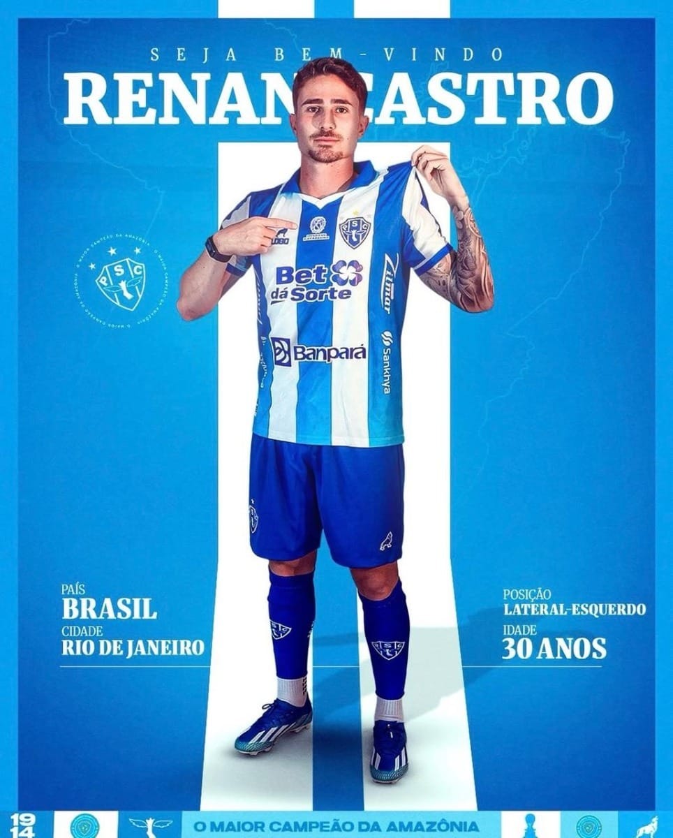 Renan Castro irá jogar o quadrangular da Série C pelo PaysanduDivulgação/Paysandu SC