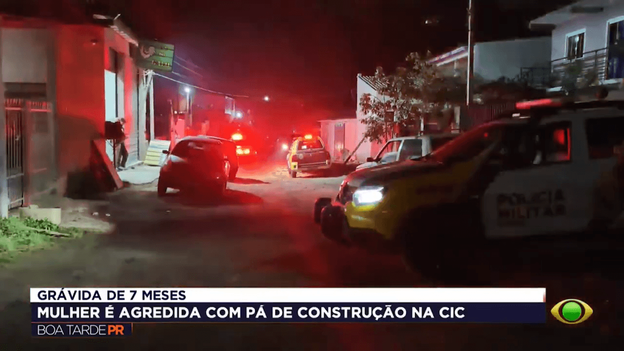 Grávida de 7 meses é agredida com pá em Curitiba; suspeito morre