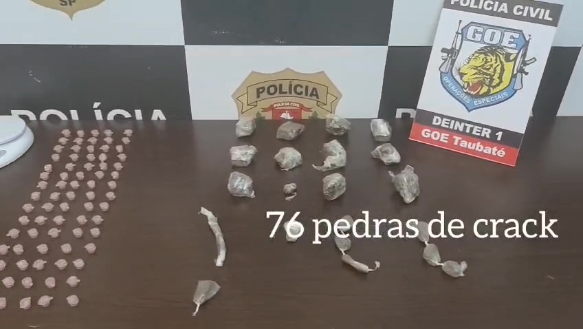 Polícia Civil prende homem por tráfico de drogas em Pindamonhangaba