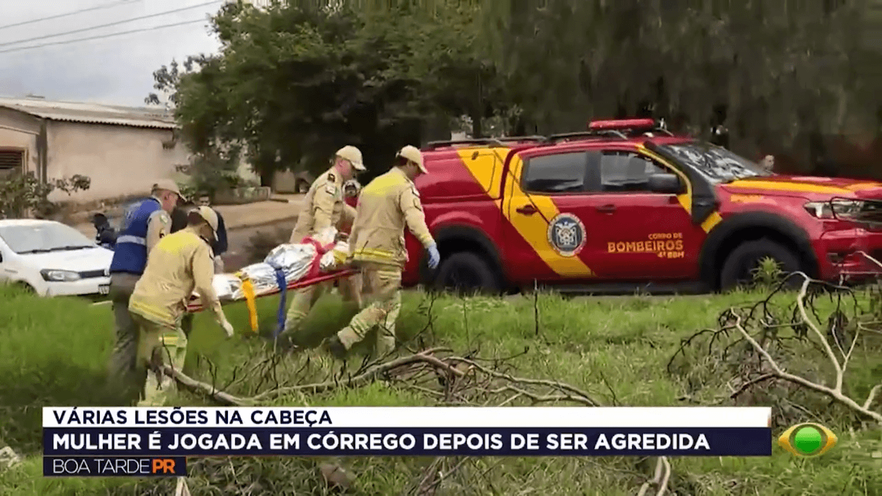 Mulher é agredida e jogada em córrego em Cascavel