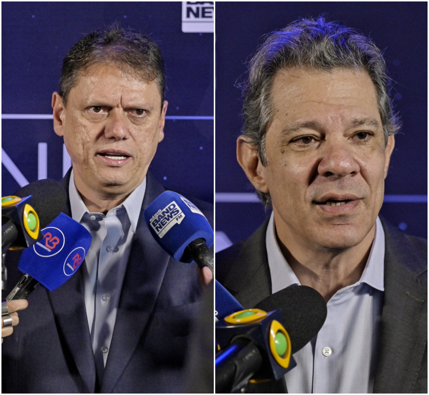 Tarcísio e Haddad debatem sobre facções, privatização e transporte em SP