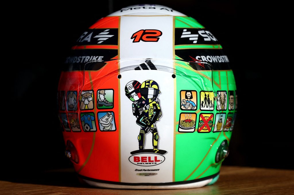 Capacete de Antonelli em homenagem à Itália