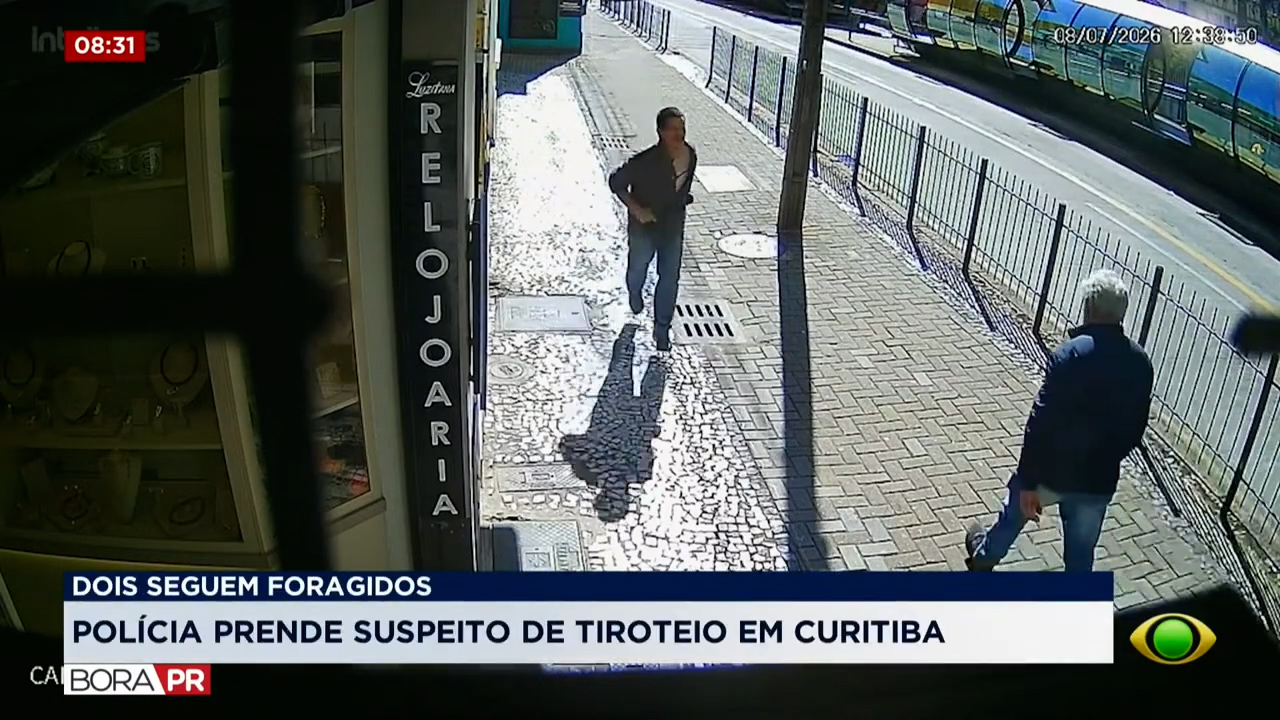PCPR prende suspeito de tiroteio na Praça Carlos Gomes; dois estão foragidos