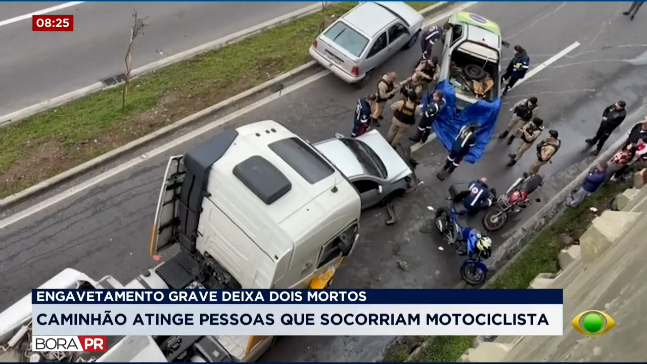 Acidente no Trevo do Atuba deixa dois mortos na Linha Verde, em Curitiba