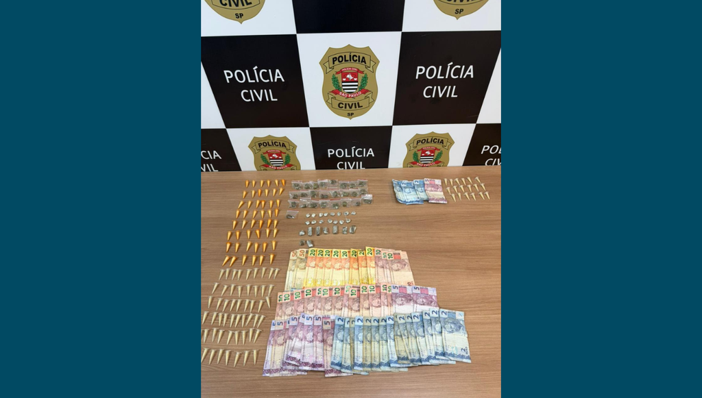 As drogas apreendidas durante a operação