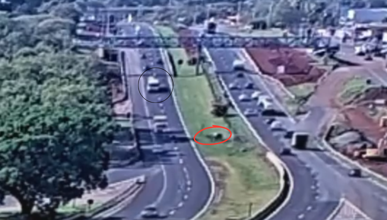 Vídeo flagra carro invadindo contramão e batendo de frente com carreta