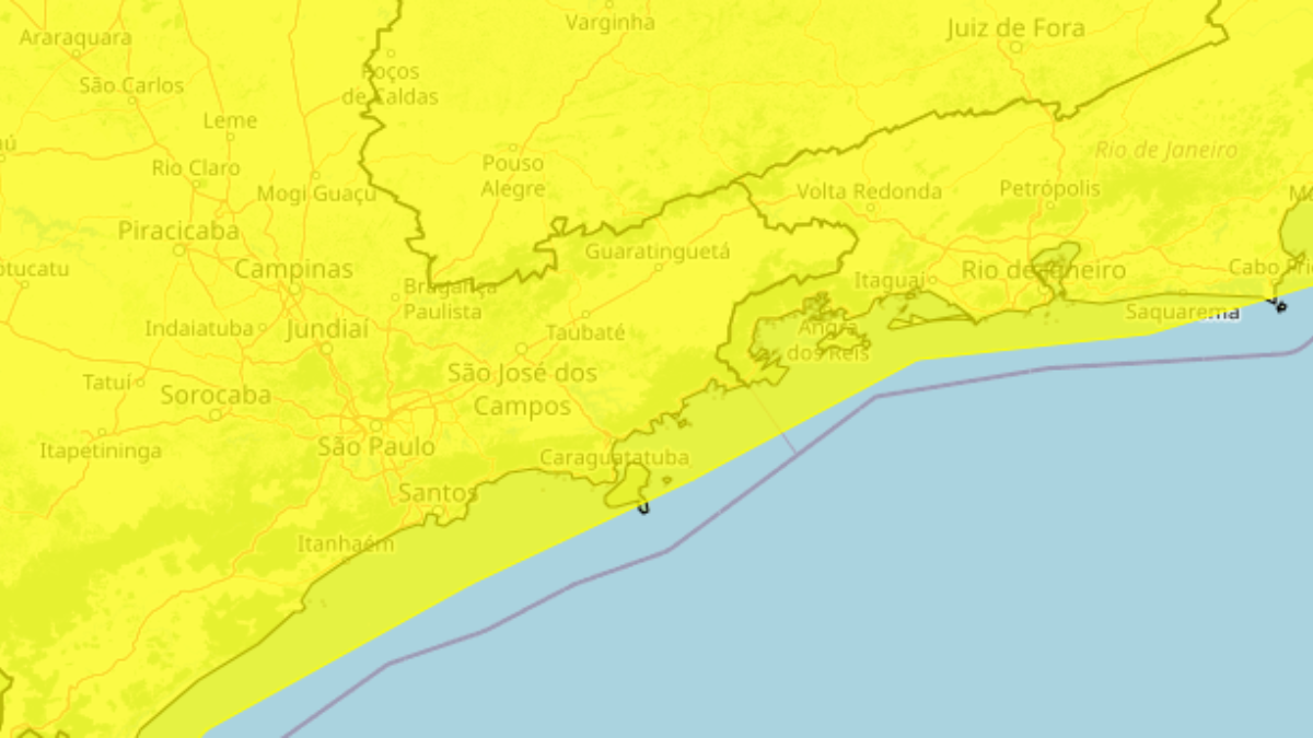 Ventos de até 60 km/h: Inmet alerta para tempestade no Vale do Paraíba