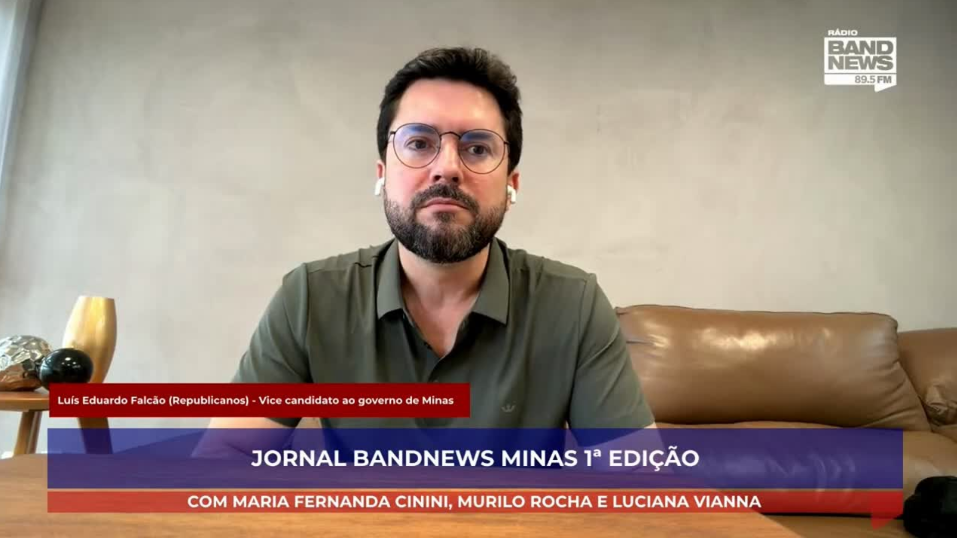 Luís Eduardo Falcão participa de sabatina na BandNews FM BH