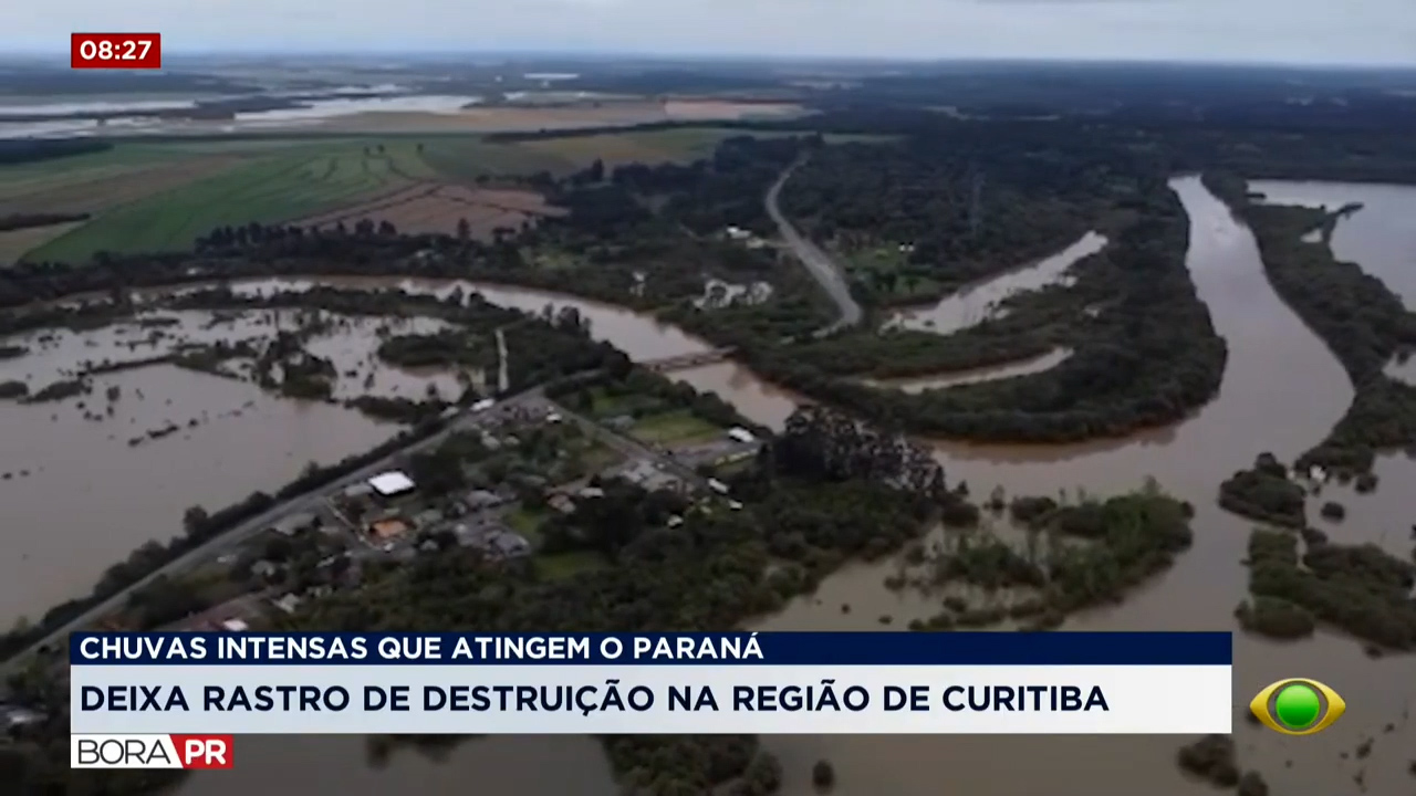 Chuvas já afetam 14,6 mil pessoas em 60 cidades do Paraná