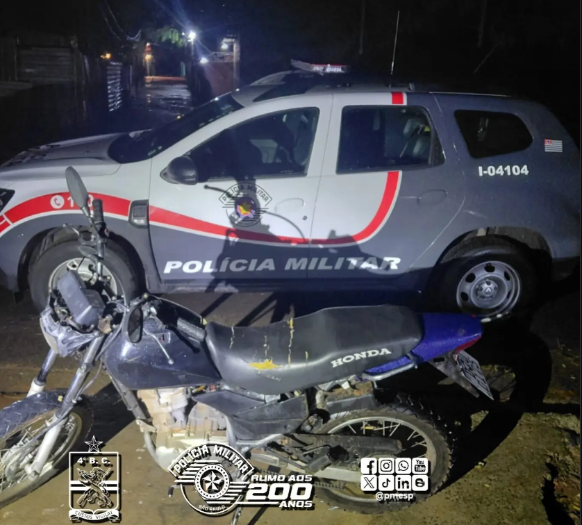 PM prende homem por receptação e recupera motocicleta furtada