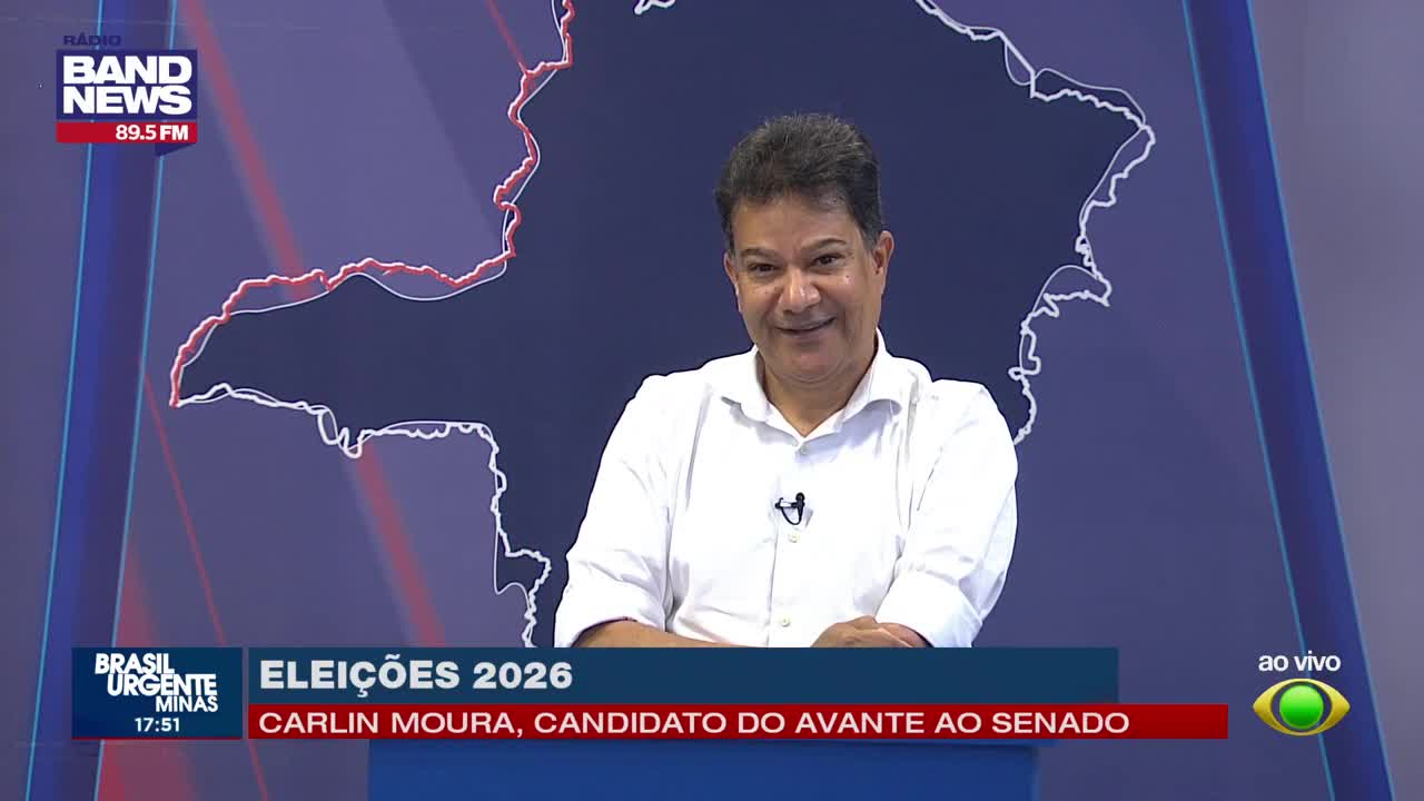 Carlin Moura apresenta propostas para Minas em sabatina da Band Minas