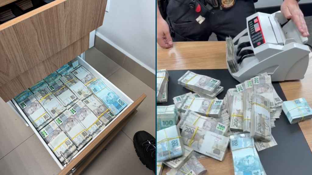 Dinheiro em espécie foi apreendido durante Operação 'Numerata' — Divulgação