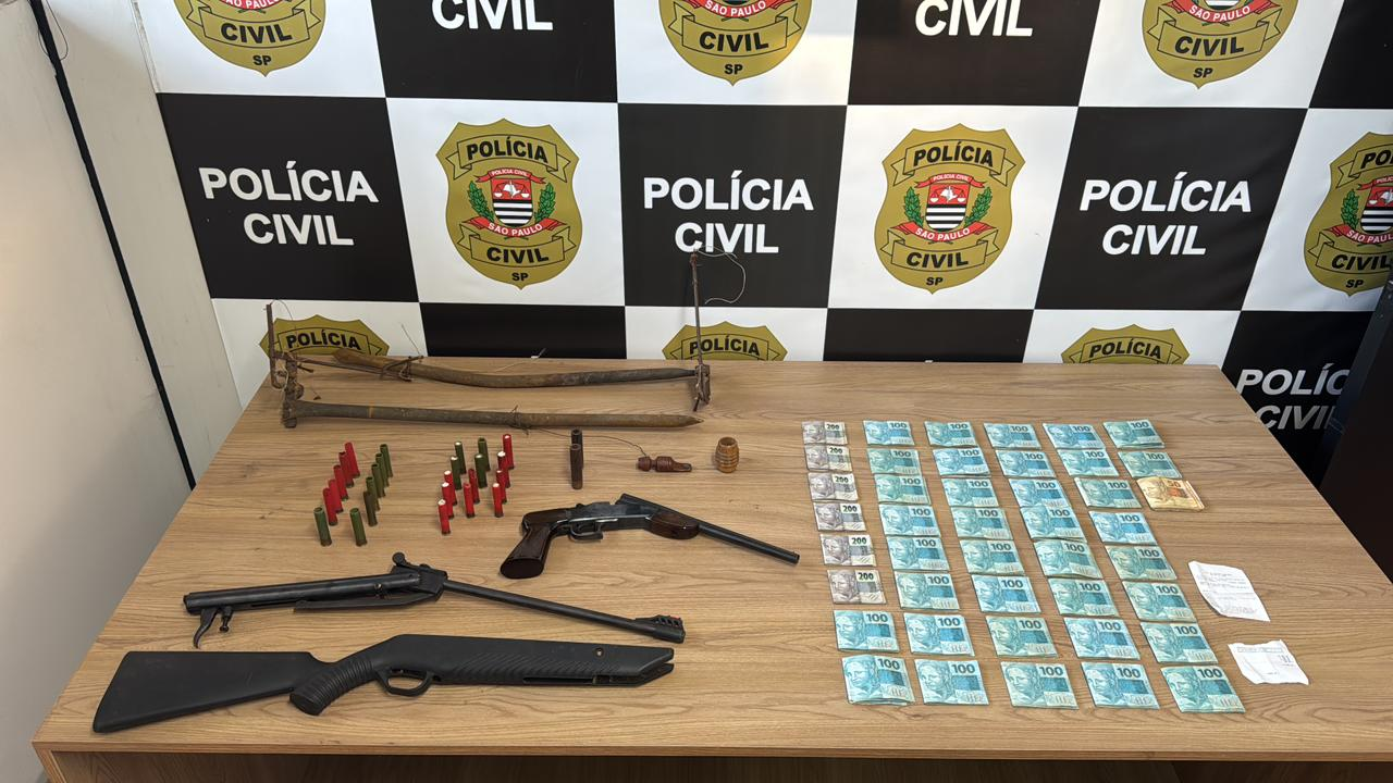 Suspeito é preso com armas e R$ 41 mil durante operação em Itapetininga