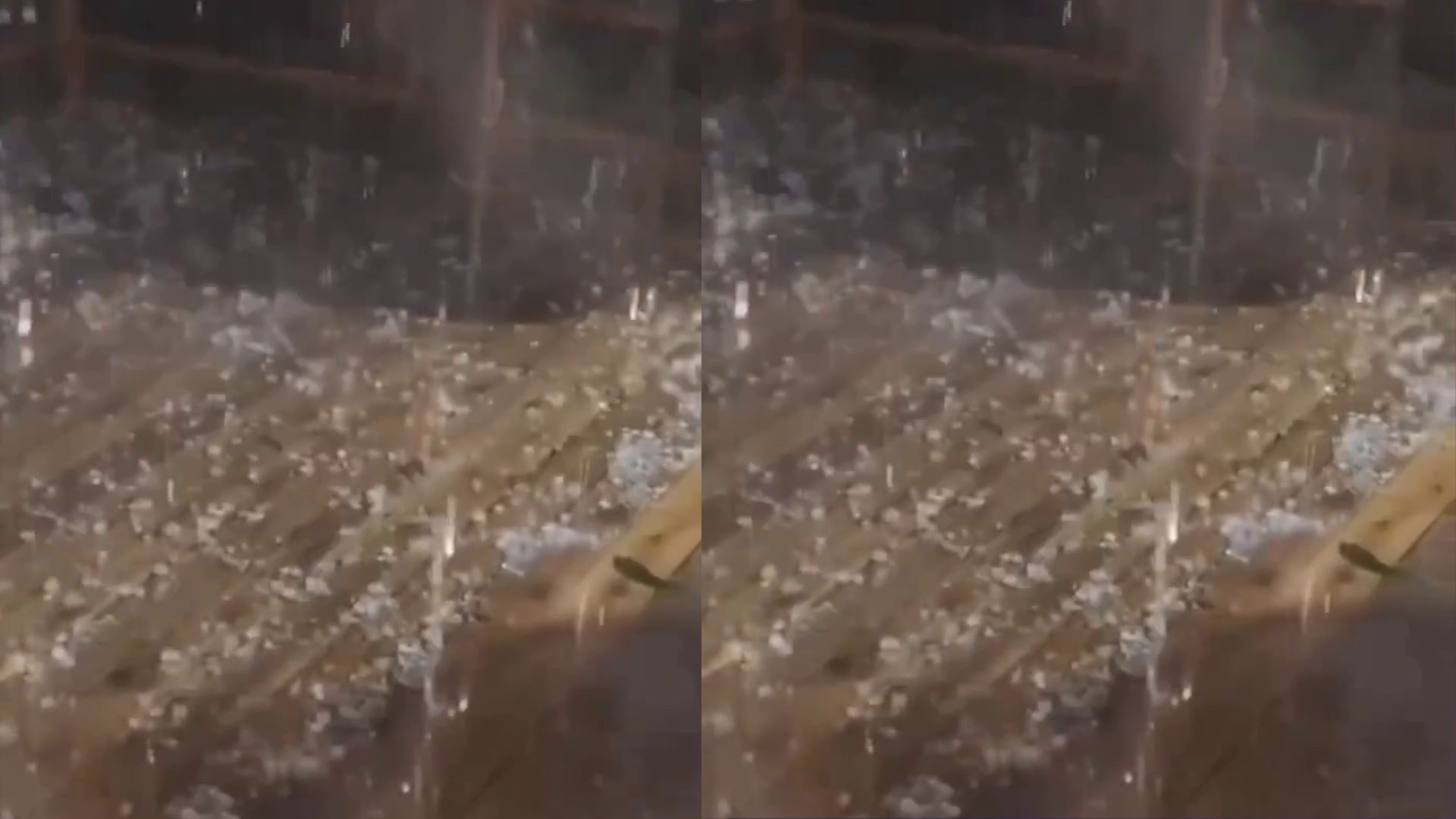 Porciúncula, no interior do Estado, tem chuva tem granizo