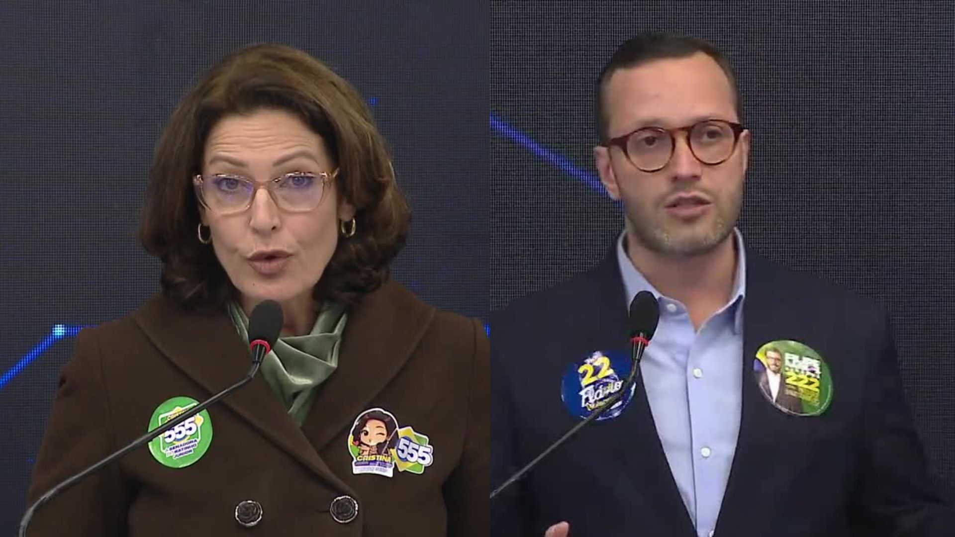 Cristina Graeml e Filipe Barros discutem Banco Master no debate da Band