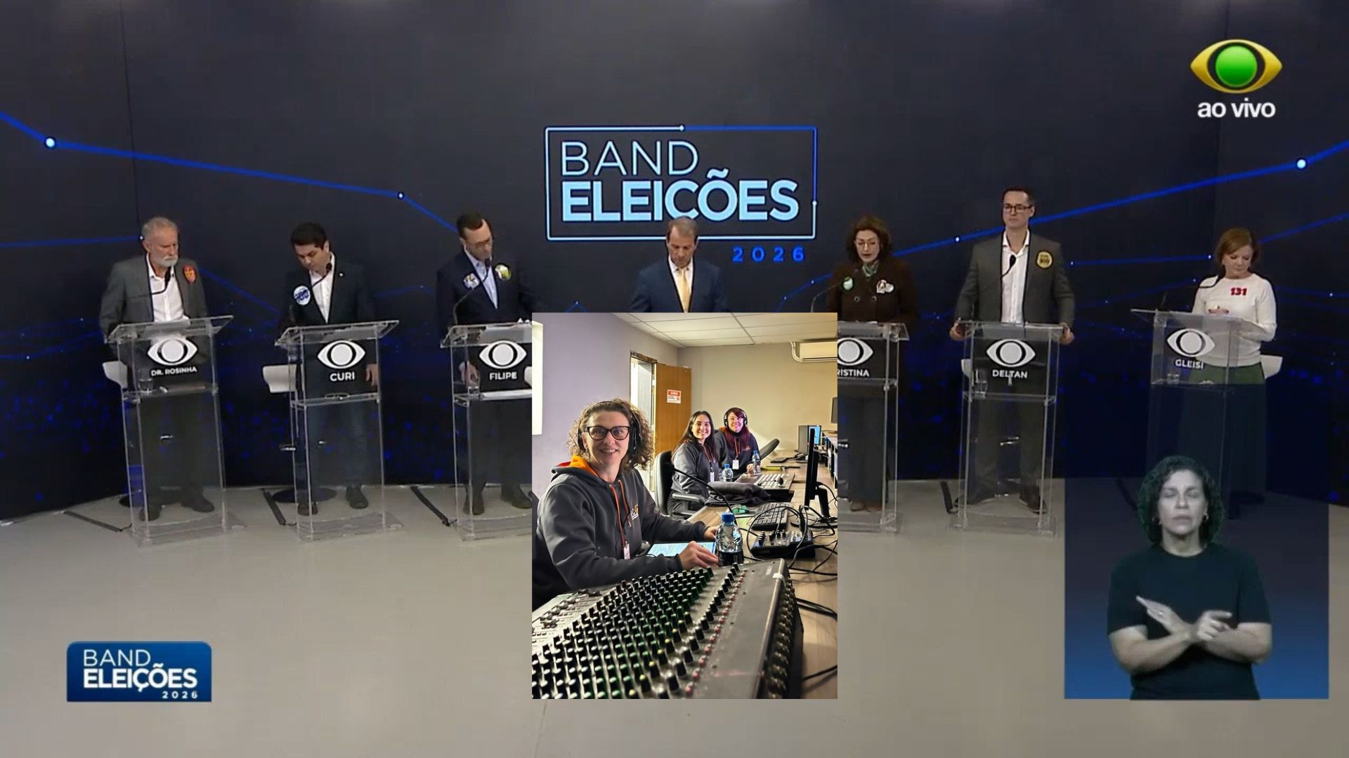 “Autonomia no voto”: debate da Band teve Libras e audiodescrição