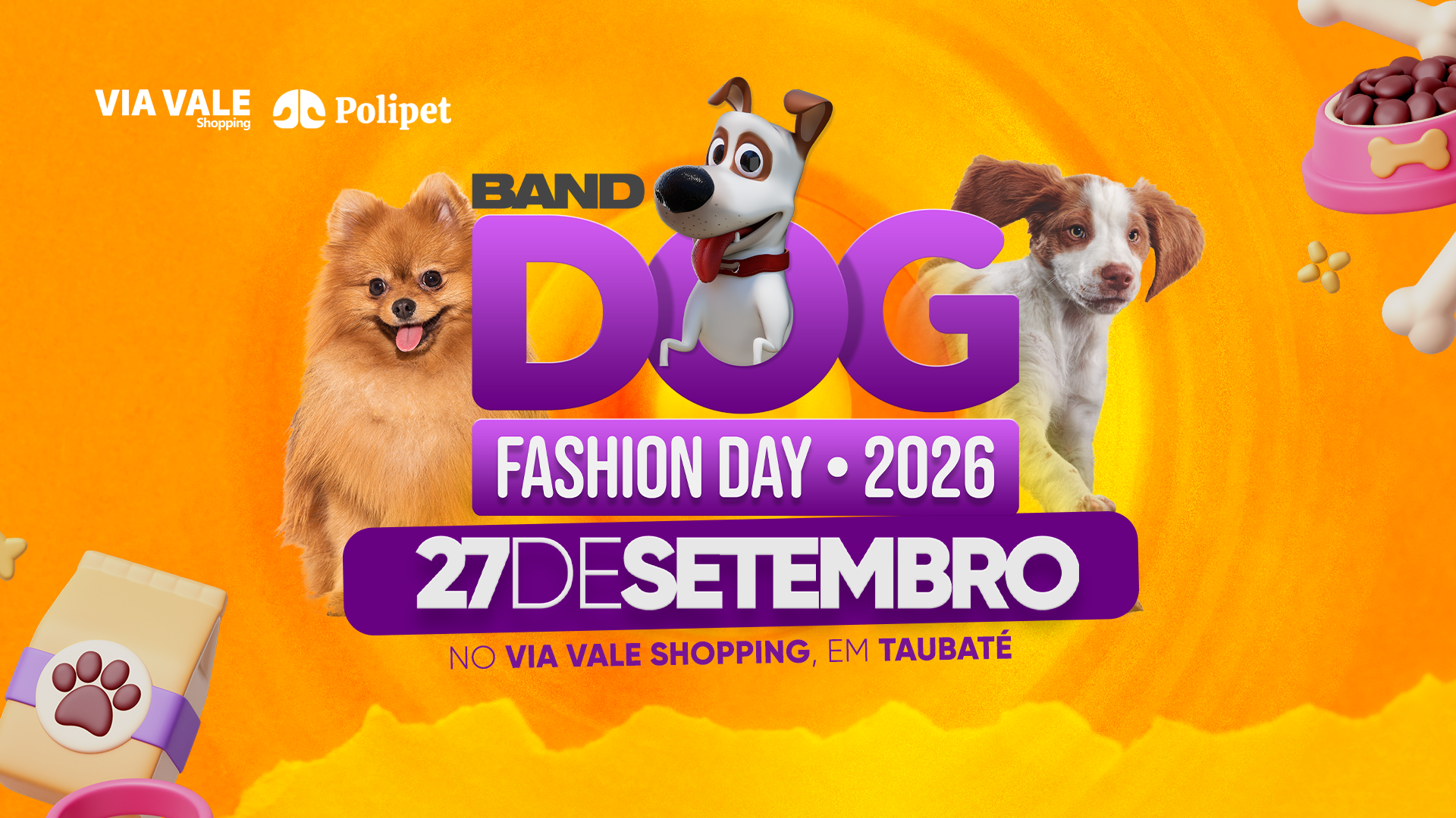 Dog Fashion Day Taubaté abre inscrições gratuitas para evento pet