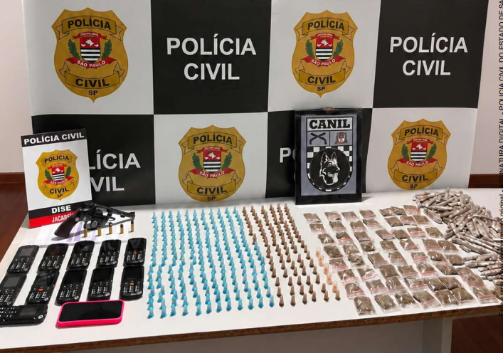 Operação da DISE de Jacareí apreende arma e mais de 500 porções de drogas