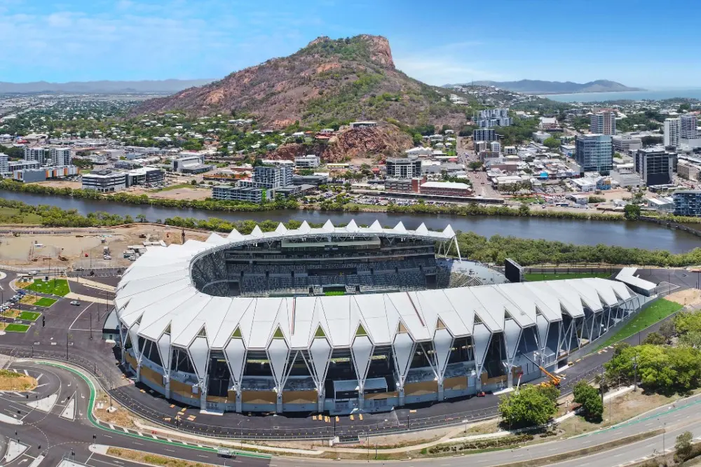 Estádio de Brasil x Austrália é inspirado em origami e tem "saída para rio"