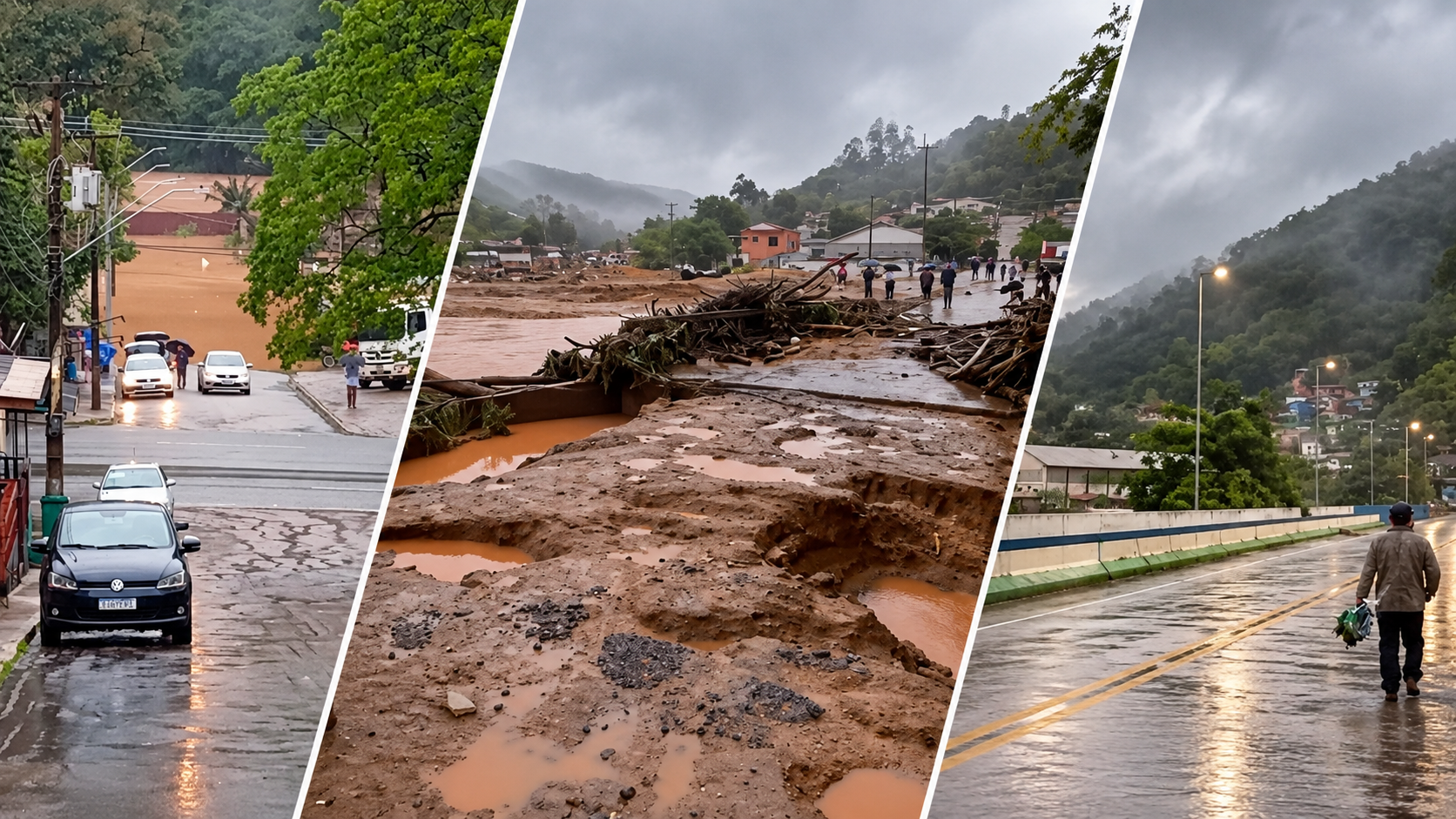Chuvas deixam Vale do Ribeira em alerta e isolam Adrianópolis por terra